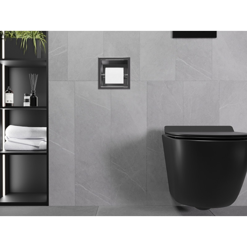 Mexen X-Wall-P support de papier toilette, gris acier brossé - 19E3