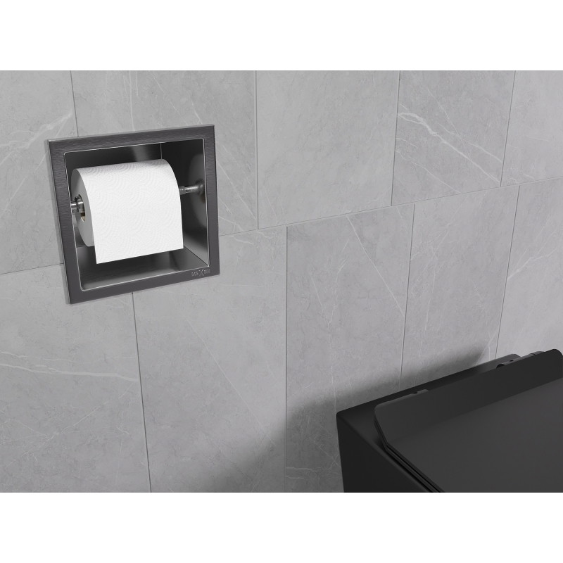 Mexen X-Wall-P support de papier toilette, gris acier brossé - 19E3