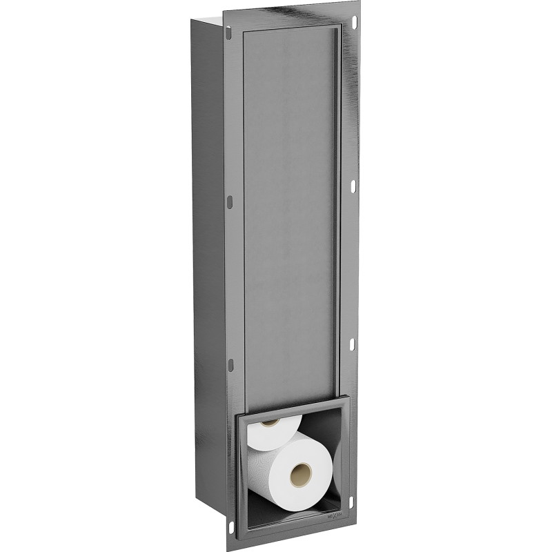 Mexen X-Wall-B porte-papier toilette, gris métallisé brossé - 19E5
