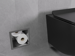 Mexen X-Wall-B porte-papier toilette, gris métallisé brossé - 19E5