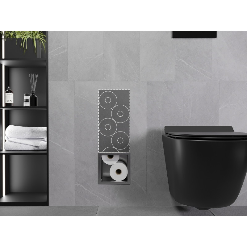 Mexen X-Wall-B porte-papier toilette, gris métallisé brossé - 19E5