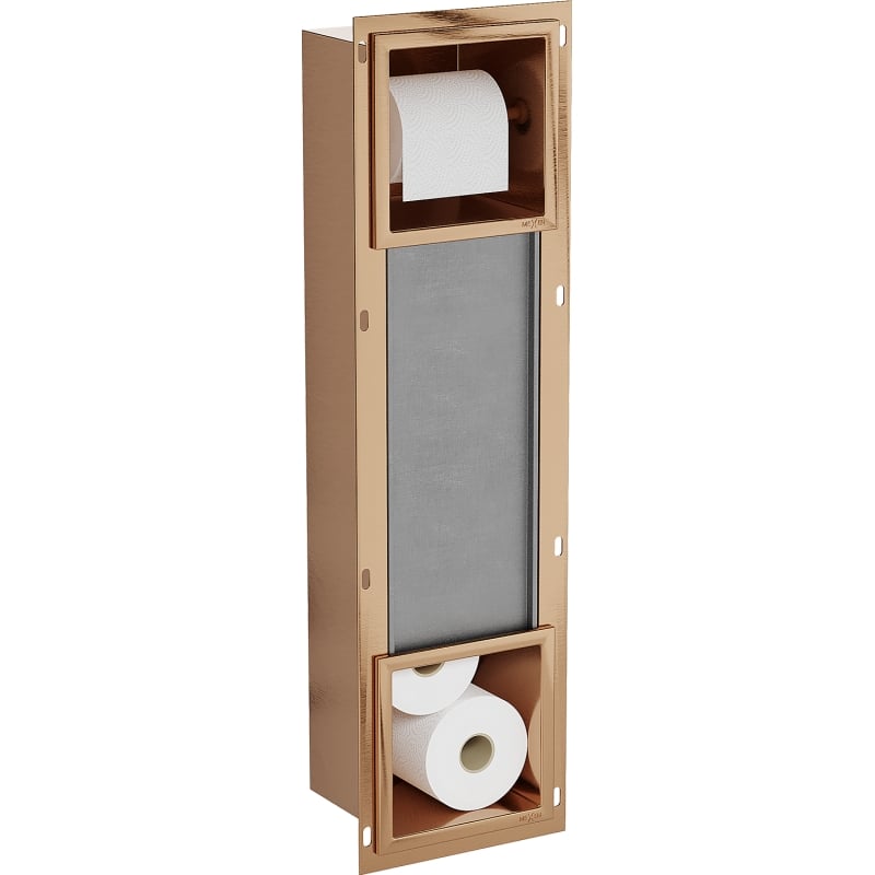 Mexen X-Wall-BP support de papier toilette avec chargeur, cuivre brossé - 19C4