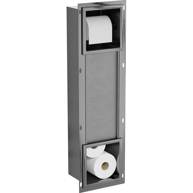 Mexen X-Wall-BP porte-papier toilette avec chargeur, gris fusil brossé - 19E4