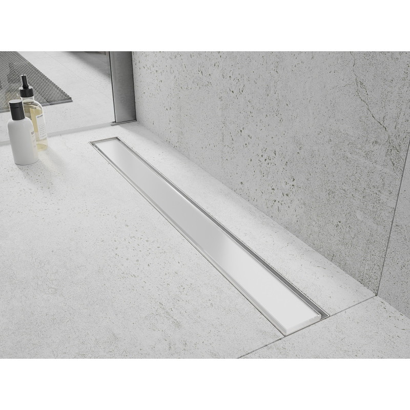 Mexen Flat MGW cache pour drain linéaire 50 cm, verre blanc - 1027050