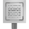 Mexen Flat-Q M01 siphon de sol carré 12 x 12 cm, inox - 1010312