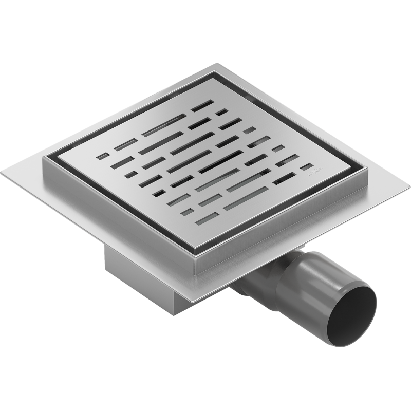 Mexen Flat-Q M01 siphon de sol carré 12 x 12 cm, inox - 1010312