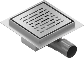 Mexen Flat-Q M01 siphon de sol carré 12 x 12 cm, inox - 1010312