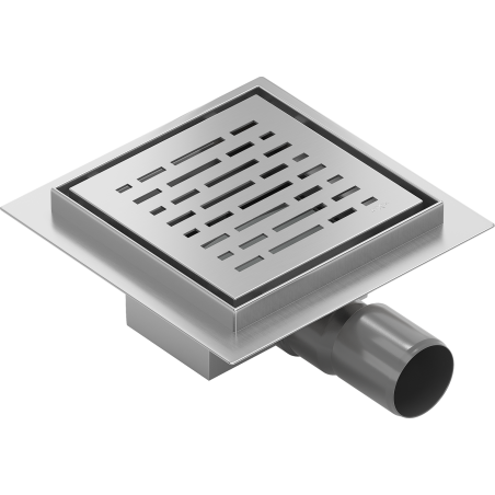 Mexen Flat-Q M01 siphon de sol carré 15 x 15 cm, inox - 1010315