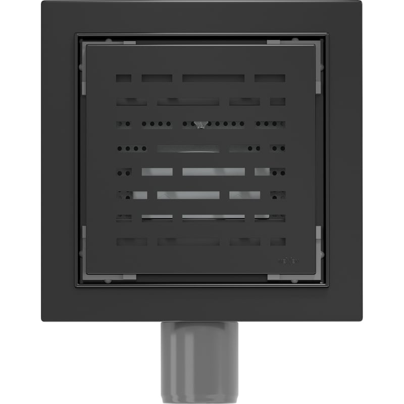 Mexen Flat-Q M01 grille de sol carrée 12 x 12 cm, noir - 1710312