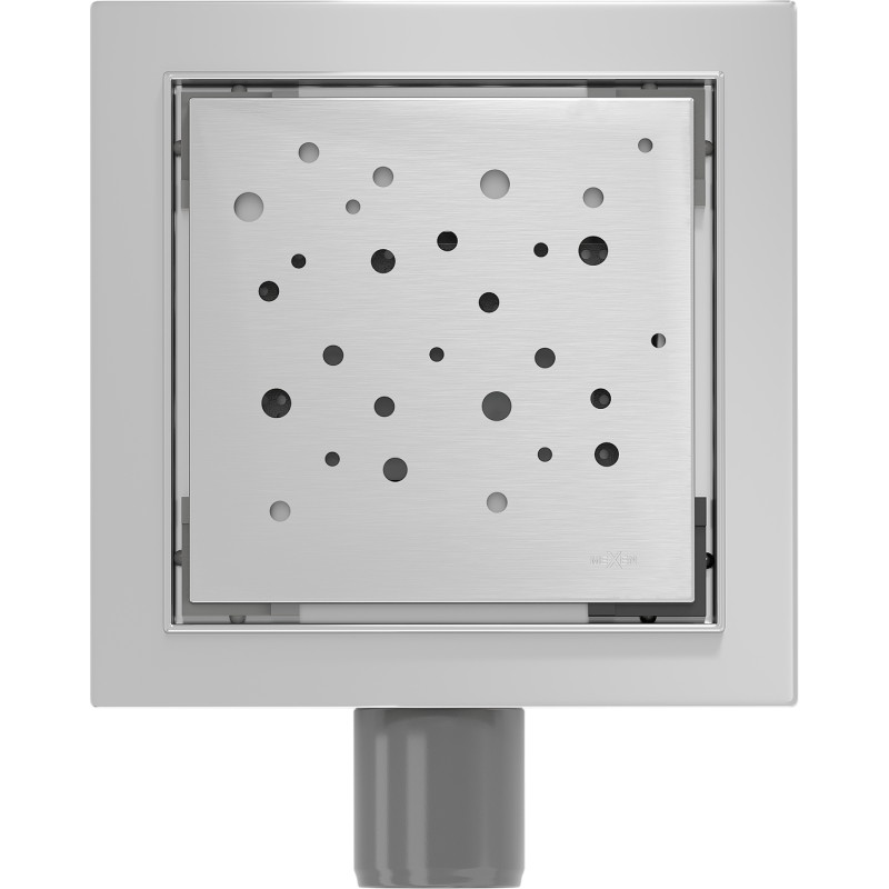 Mexen Flat-Q M12 collecteur de sol carré 12 x 12 cm, inox - 1010412