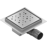 Mexen Flat-Q M12 collecteur de sol carré 12 x 12 cm, inox - 1010412