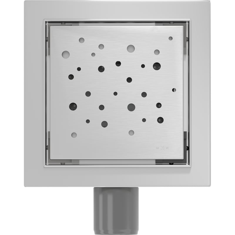 Mexen Flat-Q M12 siphon de sol carré 15 x 15 cm, inox - 1010415