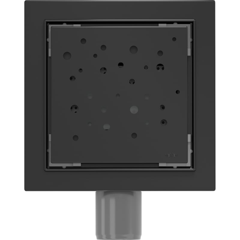 Mexen Flat-Q M12 siphon de sol carré 12 x 12 cm, noir - 1710412
