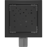 Mexen Flat-Q M12 siphon de sol carré 15 x 15 cm, noir - 1710415