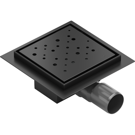 Mexen Flat-Q M12 siphon de sol carré 15 x 15 cm, noir - 1710415