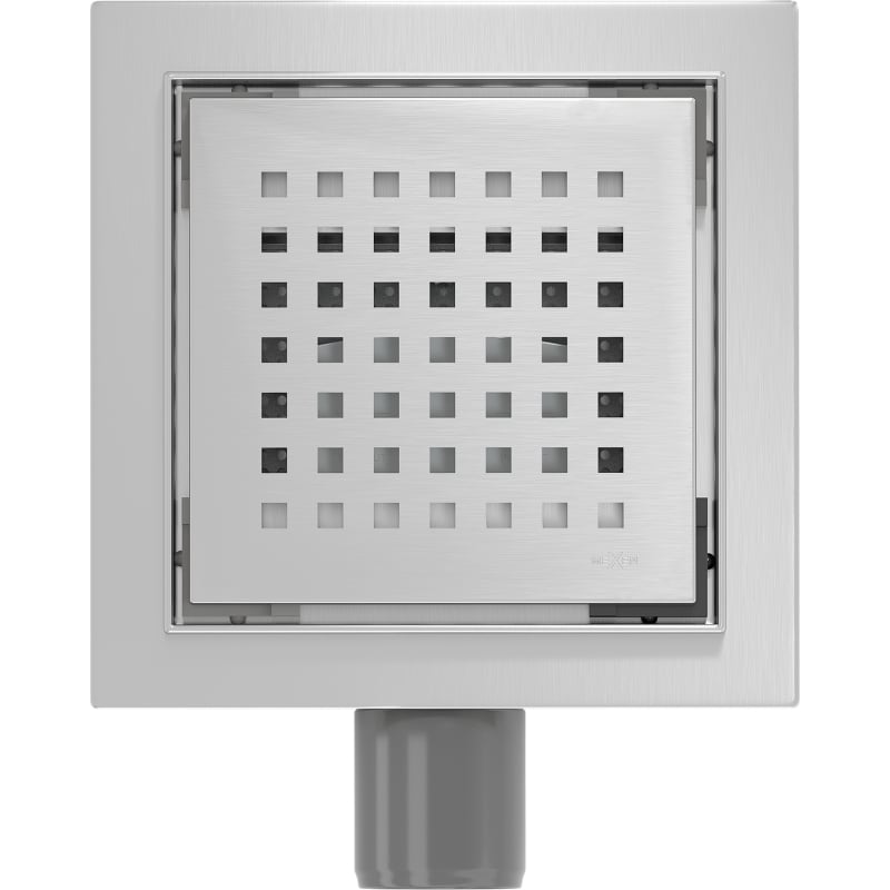 Mexen Flat-Q M08 siphon de sol carré 12 x 12 cm, inox - 1010512
