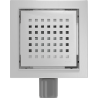 Mexen Flat-Q M08 siphon de sol carré 12 x 12 cm, inox - 1010512