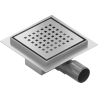 Mexen Flat-Q M08 siphon de sol carré 12 x 12 cm, inox - 1010512