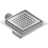 Mexen Flat-Q M08 siphon de sol carré 12 x 12 cm, inox - 1010512