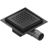 Mexen Flat-Q M08 siphon de sol carré 15 x 15 cm, noir - 1710515