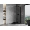 Mexen Mist-F cabine de douche pliante droite 70 x 70 cm, transparent, noir - 8A6T-070-070-70-00-P