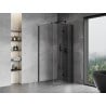 Mexen Mist-F cabine de douche pliable droite 75 x 75 cm, transparente, noire - 8A6T-075-075-70-00-P