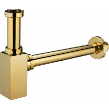 Mexen demi siphon carré pour lavabo, Or - 79960-50