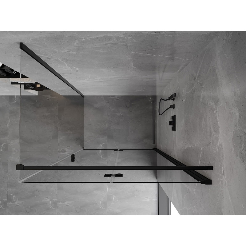 Mexen Mist-F cabine de douche pliante droite 100 x 85 cm, transparent, noir - 8A6T-100-085-70-00-P