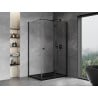 Mexen Mist-F cabine de douche pliante droite 105 x 85 cm, transparente, noire - 8A6T-105-085-70-00-P