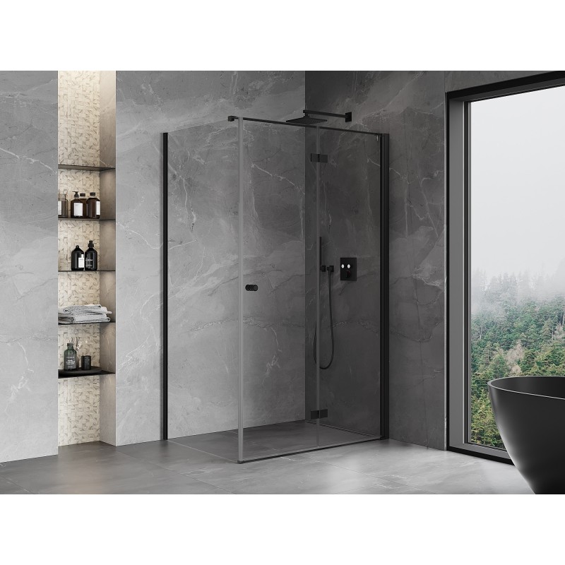 Mexen Mist-F cabine de douche pliante droite 75 x 120 cm, transparent, noir - 8A6T-075-120-70-00-P