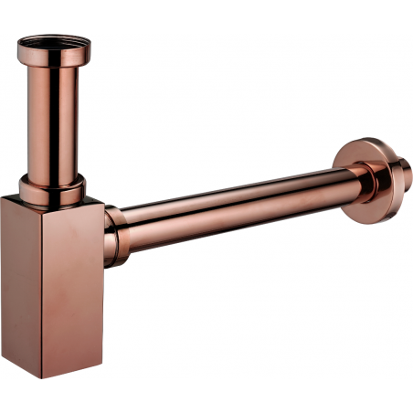 Mexen demi siphon carré pour lavabo, Or rose - 79960-60