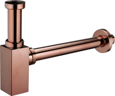 Mexen demi siphon carré pour lavabo, Or rose - 79960-60
