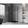 Mexen Mist-F cabine de douche pliante gauche 80 x 80 cm, transparent, noire - 8A6T-080-080-70-00-L
