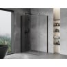 Mexen Mist-F cabine de douche pliante gauche 85 x 90 cm, transparent, noir - 8A6T-085-090-70-00-L