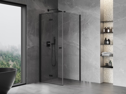 Mexen Mist-F cabine de douche pliante gauche 95 x 95 cm, transparent, noir - 8A6T-095-095-70-00-L