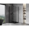 Mexen Mist-F cabine de douche pliante gauche 100 x 100 cm, transparent, noir - 8A6T-100-100-70-00-L