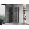 Mexen Mist-F Duo cabine de douche pliante 85 x 85 cm, transparent, noir - 8A6-085L-085P-70-00