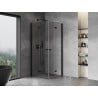 Mexen Mist-F Duo cabine de douche pliante 105 x 105 cm, transparent, noir - 8A6-105L-105P-70-00