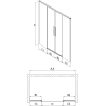 Mexen Rox Duo porte de douche coulissante 160 cm, transparentes, doré brossé - 8C2-160-002-55-00