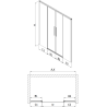 Mexen Rox Duo portes de douche coulissantes 150 cm, transparentes, or rose - 8C2-140-002-60-00 - 8C2-150-002-60-00