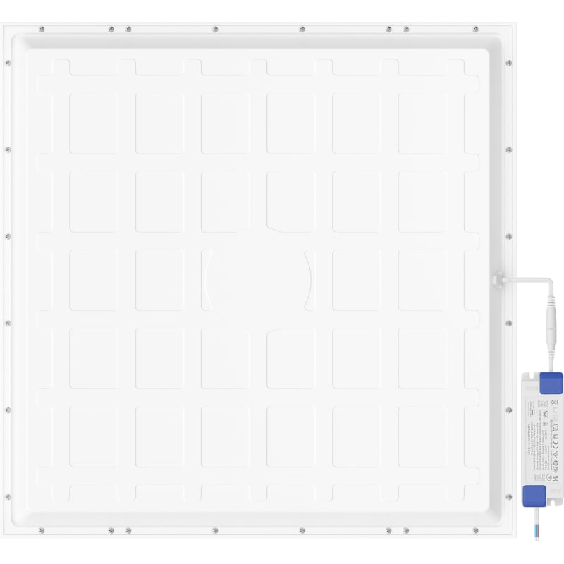 Mexen Brill+ panneau de plafond LED encastré 60 x 60 cm, 48 W, Neutre - 4000K, 5280 lm, blanc - L201-060-060-4840-20
