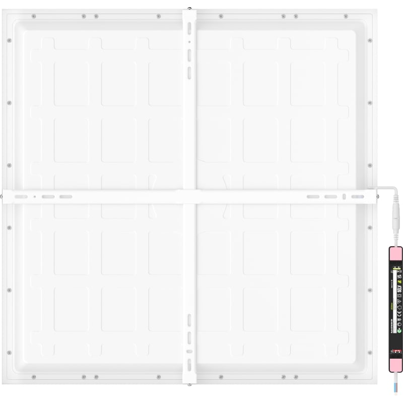 Mexen Brill-S panneau LED de plafond en saillie 60 x 60 cm, 48W, Neutre - 4000K, 5280 lm, blanc - L206-060-060-4840-20