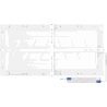 Mexen Brill-S panneau LED de plafond monté en surface 60 x 30 cm, 24W, Neutre - 4000K, 2880 lm, blanc - L207-060-030-2440-20