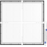 Mexen Brill-S panneau LED de plafond en saillie 60 x 60 cm, 36W, Neutre - 4000K, 3960 lm, noir - L207-060-060-3640-70