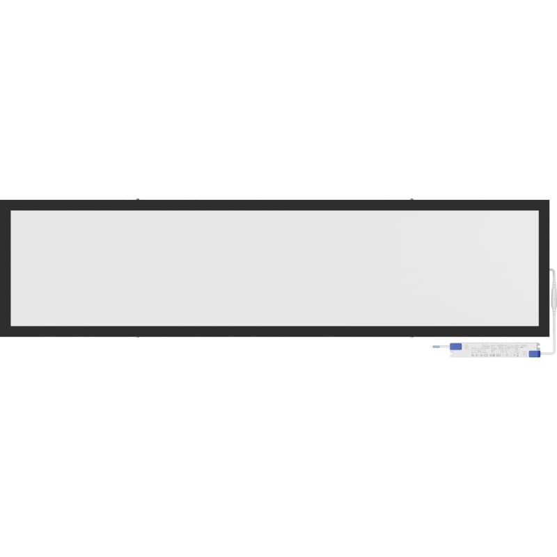 Mexen Brill-S panneau LED de plafond en saillie 120 x 30 cm, 36W, Neutre - 4000K, 3960 lm, noir - L207-120-030-3640-70
