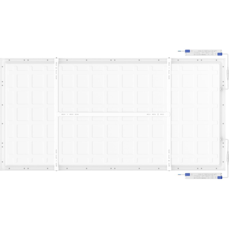 Mexen Brill-S panneau de plafond LED en saillie 120 x 60 cm, 60W, Neutre - 4000K, 7200 lm, blanc - L207-120-060-6040-20