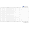 Mexen Brill-S panneau de plafond LED en saillie 120 x 60 cm, 60W, Neutre - 4000K, 7200 lm, blanc - L207-120-060-6040-20