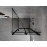 Mexen Mist-F cabine de douche pliante droite 75 x 75 cm, cadre noir, noir - 8A6T-075-075-70-70-P