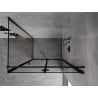 Mexen Mist-F cabine de douche pliante droite 110 x 75 cm, cadre noir, noir - 8A6T-110-075-70-70-P
