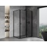 Mexen Mist-F cabine de douche pliable droite 75 x 80 cm, cadre noir, noir - 8A6T-075-080-70-70-P